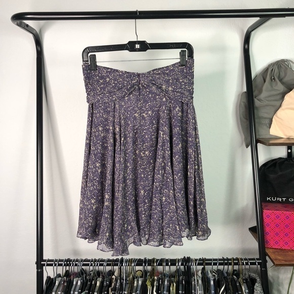 Z Spoke by Zac Posen New York 100% Silk Flared Flouncy Skirt - Picture 4 of 7